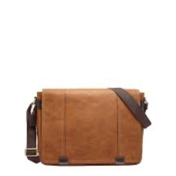 Brown genuine Leather field Messenger Bag - Picture 1 of 16